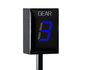Motorcycle Gear Indicator for Honda CBR CB500X CB400SF CB650F CB1300 CBR600RR CB1000R Cb650r VFR800 Digital Meter LED Display Waterproof ECU Plug (Blue)