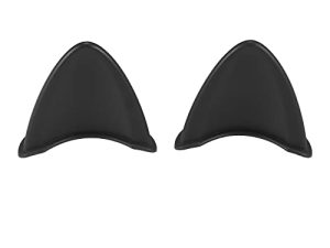 Motoforti 2pcs Cat Ears Style Attachments Helmet Decoration Accessories Self Adhesive Universal Helmet Cover Sticker for Motorcycle Bicycle Scooter Black TPU