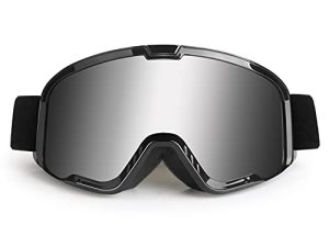 LMAVAG Motocross Goggles for Adult ATV Goggles Motorcycle Goggles Dirtbike Riding Goggles Powersports Goggles Offroad Goggle MX Goggles UV400 Anti-Scratch Dustproof Goggles Skiing Goggles Silver
