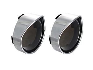 NTHREEAUTO Smoked Bullet Turn Signal Light Lens Cover with Chrome Visors Compatible with Harley Dyna Sportster Street Electra Glide Road King Fatboy