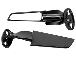 SUCIE 2Pcs Modified Motorcycle Wing Rearview Mirrors