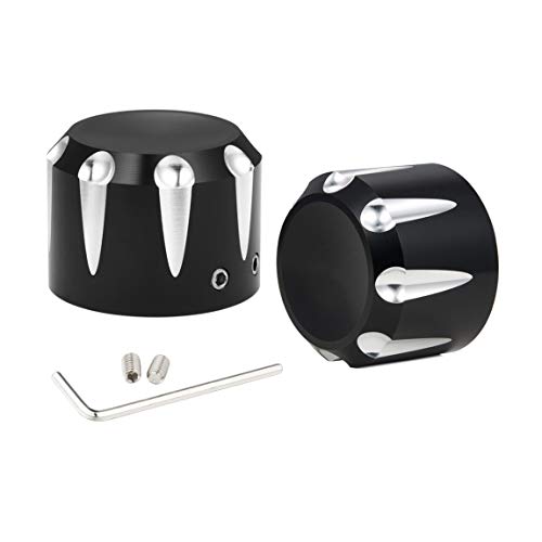 PBYMT Black Front Axle Nut Cover Cap Compatible for Harley Softail Electra Road Street Glide Sportster 2002-2022 PBYMT Black Front Axle Nut Cover Cap Compatible for Harley Softail Electra Road Street Glide Sportster 2002-2022