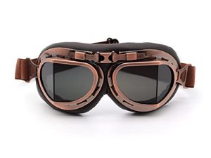 Kucehiup Vintage Aviator Goggles Motorcycle Goggles