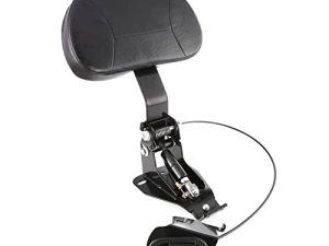 INNOGLOW Motorcycle Adjustable Driver Backrest Rider Backrest with Black Mounting Kit for Harley Touring Electra Glide Road Glide Road King Street Glide CVO 2009-UP