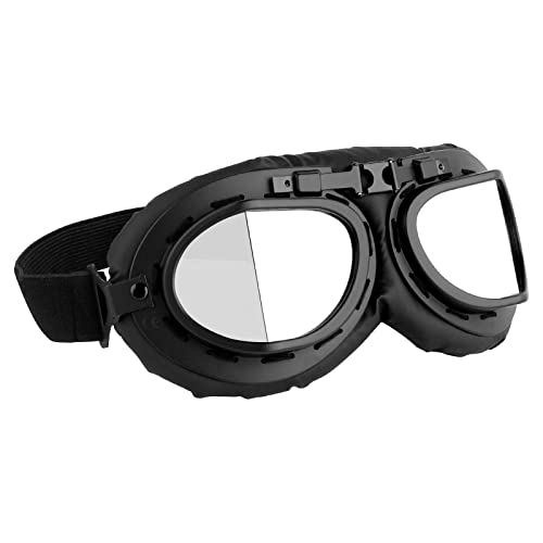 Motorcycle Goggles Vintage Leather ATV Off Road Motorbike Helmet Eyewear Protect (Black) Motorcycle Goggles Vintage Leather ATV Off Road Motorbike Helmet Eyewear Protect (Black)