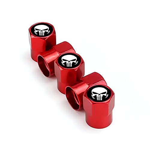 WOSITE 5Pcs Skull Logo Tire Valve Stem Caps with O Rubber Ring WOSITE 5Pcs Skull Logo Tire Valve Stem Caps with O Rubber Ring