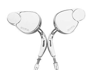Harley Split Vision Mirrors/Rearview Mirrors Fits for Harley Davidson Touring Road King Street Electra Glide Ultra Classic FLHTCU Fat Boy Sport Glide XG750 XG500 Sportster（Chrome ）