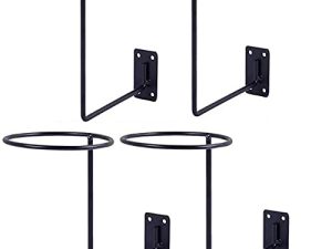 PEI Motorcycle Accessories Helmet Holder Jacket Hanger Wall Mounted Multifunctional Rack (black 4pc)