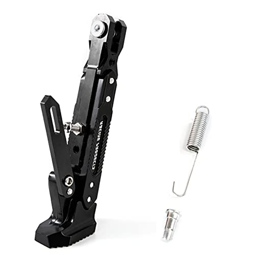 Universal Motorcycle Kickstand Accessories Adjustable Tripod Holder Side Parking Foot Support CNC Aluminum Foot Stand for Scooter Modified Motorbike Dit Pit Bike (Black) Universal Motorcycle Kickstand Accessories Adjustable Tripod Holder Side Parking Foot Support CNC Aluminum Foot Stand for Scooter Modified Motorbike Dit Pit Bike (Black)