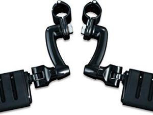 Kuryakyn 7599 Motorcycle Foot Controls: Longhorn Offset Trident Dually Highway Pegs with Magnum Quick Clamps for 1-1/4" Engine Guards/Tubing