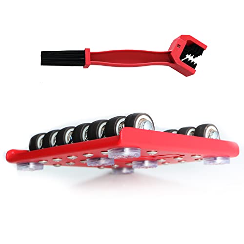 Asko Aoyupe Red Enhanced Slip Resistance Motorcycle Wheel Cleaning Stand Portable Motorcycle Wheel Stand for tire cleaning & chain lubrication (Bikes < 600 lb) Asko Aoyupe Red Enhanced Slip Resistance Motorcycle Wheel Cleaning Stand Portable Motorcycle Wheel Stand for tire cleaning & chain lubrication (Bikes < 600 lb)