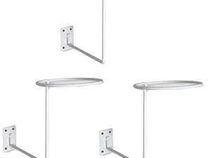 PEI Motorcycle Accessories Helmet Holder Jacket Hanger Wall Mounted Multifunctional Rack (White 3pc)