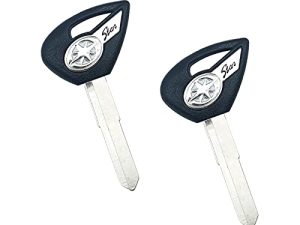 DWL 2Pcs Motorcycle Uncut Blade Blank Key fit Yamaha XVS400 XVS650 XV1900 XVS1300 XVS950 Star Dragstar V-Star DS400 DS650 (Black 2pcs)