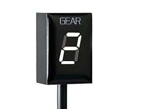 Motorcycle Gear Indicator for Honda CBR CB500X CB400SF CB650F CB1300 CBR600RR CB1000R Cb650r VFR800 Digital Meter LED Display Waterproof ECU Plug (White)