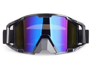 Motorcycle Riding Goggles Off Road Motocross Goggles Dirt Bike ATV Dust Shatterproof Racing UV Protection Goggles UTV MX Helmet Goggles Glasses for Outdoor Sports Actives Black Frame + Color Lens