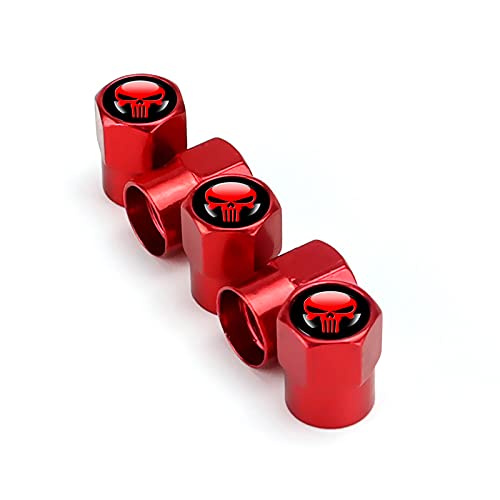WOSITE 5Pcs Skull Logo Tire Valve Stem Caps with O Rubber Ring WOSITE 5Pcs Skull Logo Tire Valve Stem Caps with O Rubber Ring