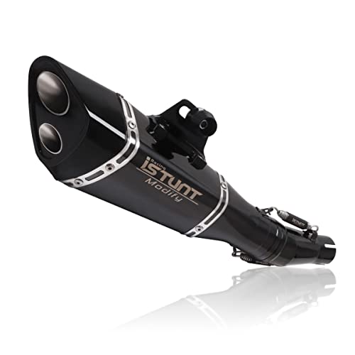 KAJIMOTOR Motorcycle Exhaust Slip on Muffler Silencer Tail Link Motorcycle Exhaust Tips Midpipe System for KAWASAKI Ninja 250 Z250 250R EX250 300 Z300 EX300 2008-2018 Black KAJIMOTOR Motorcycle Exhaust Slip on Muffler Silencer Tail Link Motorcycle Exhaust Tips Midpipe System for KAWASAKI Ninja 250 Z250 250R EX250 300 Z300 EX300 2008-2018 Black