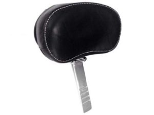 Genuine Leather Black Smooth White Stitch Driver Rider Backrest for 2014-2022 Indian Motorcycles Like Challenger Chieftain Elite Chief Classic Vintage Springfield Roadmaster Dark Horse ref 2879542-01