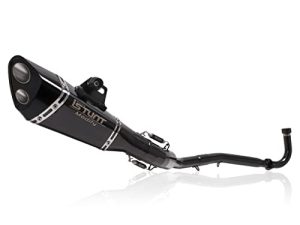 KAJIMOTOR Motorcycle Slip on Exhaust Muffler Pipe Motorcycles Silencer Tail Link Exhaust Midpipe Heade Full System for KAWASAKI Z125 Z 125 PRO 2013 2014 2015 2016 2017 2018 2019 2020 2021 Black