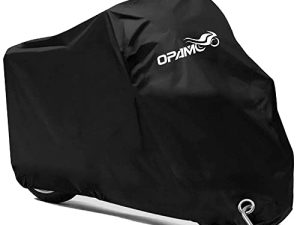 Motorcycle Scooter Cover Waterproof Outdoor - Large Medium XL 250cc 150cc 50cc Scooter Shelter for Harleys All Weather Motorbike Protection with Lock Holes Tear-proof Heavy-Duty (lock not included)