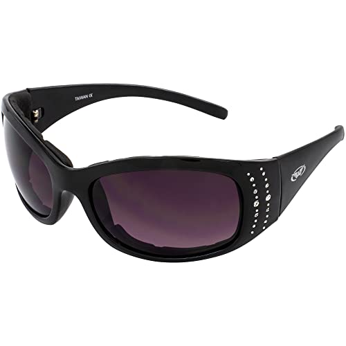 Global Vision Eyewear Marilyn 2 Plus Women's Foam Padded Riding Sunglasses Bling Black Frame Global Vision Eyewear Marilyn 2 Plus Women's Foam Padded Riding Sunglasses Bling Black Frame