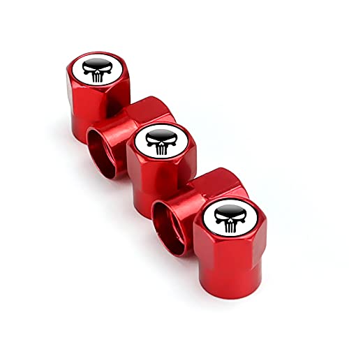 WOSITE 5Pcs Skull Logo Tire Valve Stem Caps with O Rubber Ring WOSITE 5Pcs Skull Logo Tire Valve Stem Caps with O Rubber Ring