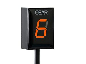 Motorcycle Gear Indicator for Honda CBR CB500X CB400SF CB650F CB1300 CBR600RR CB1000R Cb650r VFR800 Motorbike LED Display Waterproof (Orange)