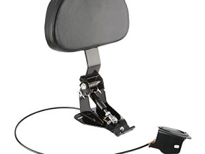 INNOGLOW Motorcycle Adjustable Driver Backrest Rider Backrest with Black Mount Kit for Harley Touring Electra Glide Road Glide Road King Street Glide CVO 2009-UP