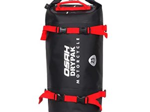 BORLENI Motorcycle Dry Bag Waterproof Motorcycle Luggage Bag Motorcycle Duffel Bag for Skiing Travel Hiking Camping Boating Riding Fishing (BlackRed