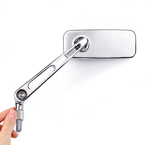 KiWAV Magazi Classic MX chrome motorcycle Mirrors CNC aluminum universal KiWAV Magazi Classic MX chrome motorcycle Mirrors CNC aluminum universal
