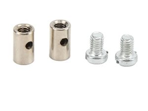 Solderless Cable Nipples 6mm/0.2in Motorcycle Solderless Throttle Cable Nipple Universal Metal Brake Line Throttle Choke End Accessory for Car Motorcycle Bicycle
