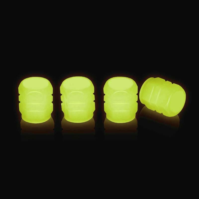 4PCS Night Glow Luminous Wheels Cap Tire Valve Stem for Car 4PCS Night Glow Luminous Wheels Cap Tire Valve Stem for Car