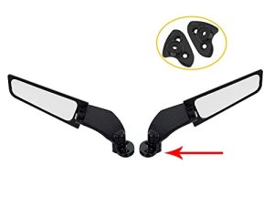 QIDIAN Motorcycle Mirrors Wind Wing Adjustable Rotating Side mirrors for Yama' YZF R1 R1M 1998-2019 R6 1999-2022 Stainless Steel Rear View Mirror Wind Wing Winglet Accessories