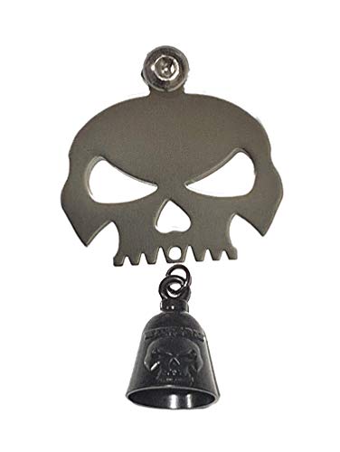 Kustom Cycle Parts Universal Polished Skull Bell Hanger With Bell - Bolt and Ring Included. Fits all Harley Davidson Motorcycles & More! Proudly MADE IN THE USA! (Gloss Black Bell) Kustom Cycle Parts Universal Polished Skull Bell Hanger With Bell - Bolt and Ring Included. Fits all Harley Davidson Motorcycles & More! Proudly MADE IN THE USA! (Gloss Black Bell)