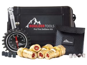 Boulder Tools Tire Deflator - 80 PSI Air Pressure Gauge - Adjustable