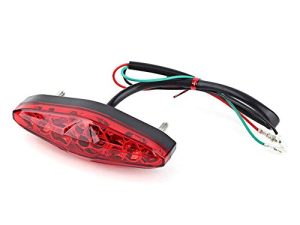 Senyar 12V 15 LED Universal Motorcycle Brake Stop Running Tail Light Rear Light ATV Dirt Bike Brake Tail Light(Red)