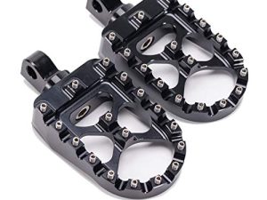 Hopider CNC Wide Foot Pegs 360° Roating MX Chopper Bobber Style for harley Dyna Sportster Fatboy Iron 883