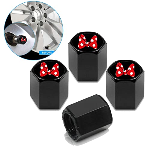 4 Pcs Car Tire Air Valve Caps for Minnie - Auto Wheel Tyre Dust Stems Cover with Logo Emblem Waterproof Dust-Proof Universal fit for Cars 4 Pcs Car Tire Air Valve Caps for Minnie - Auto Wheel Tyre Dust Stems Cover with Logo Emblem Waterproof Dust-Proof Universal fit for Cars