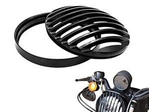 5 3/4" Black Aluminum Headlight Grill Cover for Sportster Roadster XL1200R XL883 883 Custom XL883C/XL1200C Low XL883L/XL1200L Iron 883 XL883N