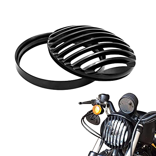 5 3/4" Black Aluminum Headlight Grill Cover for Sportster Roadster XL1200R XL883 883 Custom XL883C/XL1200C Low XL883L/XL1200L Iron 883 XL883N 5 3/4" Black Aluminum Headlight Grill Cover for Sportster Roadster XL1200R XL883 883 Custom XL883C/XL1200C Low XL883L/XL1200L Iron 883 XL883N