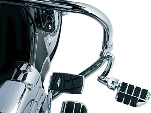 Kuryakyn 4575 Motorcycle Foot Controls: Longhorn Offset Dually Highway Pegs with Magnum Quick Clamps for 1-1/4" Engine Guards/Tubing