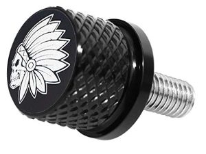 GUAIMI Stainless Knurled Fender Rear Seat Bolt Screw for Indian Chief Roadmaster Scout 2015-2021 - Indian Skeleton-Black