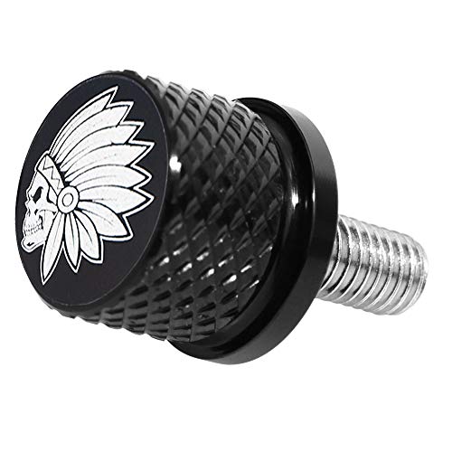 GUAIMI Stainless Knurled Fender Rear Seat Bolt Screw for Indian Chief Roadmaster Scout 2015-2021 - Indian Skeleton-Black GUAIMI Stainless Knurled Fender Rear Seat Bolt Screw for Indian Chief Roadmaster Scout 2015-2021 - Indian Skeleton-Black