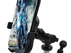 YIMOPART Motorcycle Phone Mount GPS Navigation Bracket Mobile Phone Holder Fork Stem for Suzuki Hayabusa GSX-R 600 750 1000 YZF R1 R6 S1000RR CBR250R 300R Kawasaki Ninja 400
