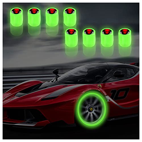 KIFIDAN 8PCS Fluorescent Skull Tire Valve Stem Caps KIFIDAN 8PCS Fluorescent Skull Tire Valve Stem Caps