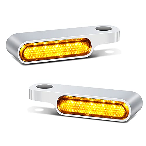 NTHREEAUTO LED Handlebar Turn Signals Mini Motorcycle Blinkers Front Marker Light Compatible with Harley Sportster Dyna Honda Shadow Kawasaki Vulcan Yamaha V-Star Road Star NTHREEAUTO LED Handlebar Turn Signals Mini Motorcycle Blinkers Front Marker Light Compatible with Harley Sportster Dyna Honda Shadow Kawasaki Vulcan Yamaha V-Star Road Star
