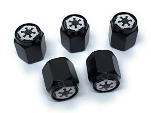 STARLEJEL Galactic Empire Tire Valve Stem Caps (5 Pack) Dust Proof with O Rubber Seal Outdoor All-Weather Leak-Proof Air Protection Universal Stem Covers (GALACTIC EMPIRE - B)