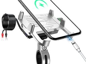 NEWekey Motorcycle Phone Mount with Charger