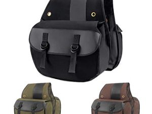 Nomad USA Quick-Easy Universal Fit Throw Over Motorcycle Canvas Biker Cargo Saddlebags (Black)