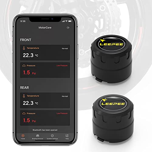 leepee Bluetooth 5.0 Motorcycle Tire Pressure Monitoring System leepee Bluetooth 5.0 Motorcycle Tire Pressure Monitoring System